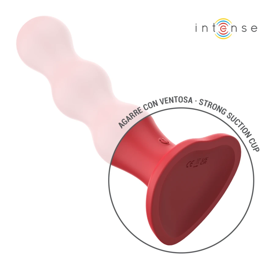 INTENSE - CODY VIBRATOR WITH SUCTION CUP RED REMOTE CONTROL